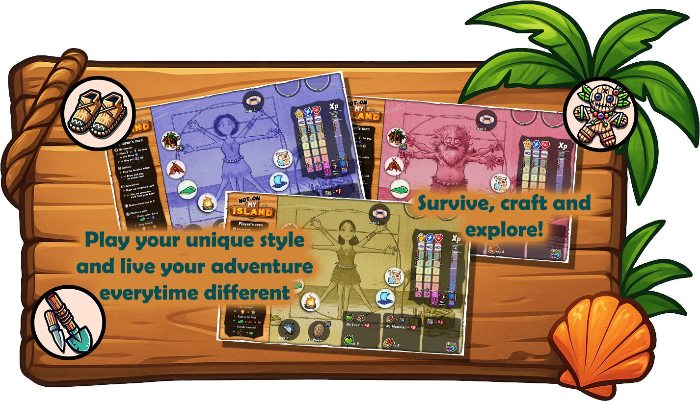Dive into the adventurous spirit of 'Not On My Island!', where every turn unfolds a thrilling tale of survival, strategy, and discovery, promising endless joy and excitement as you and your friends navigate the challenges of a mysterious island to emerge a